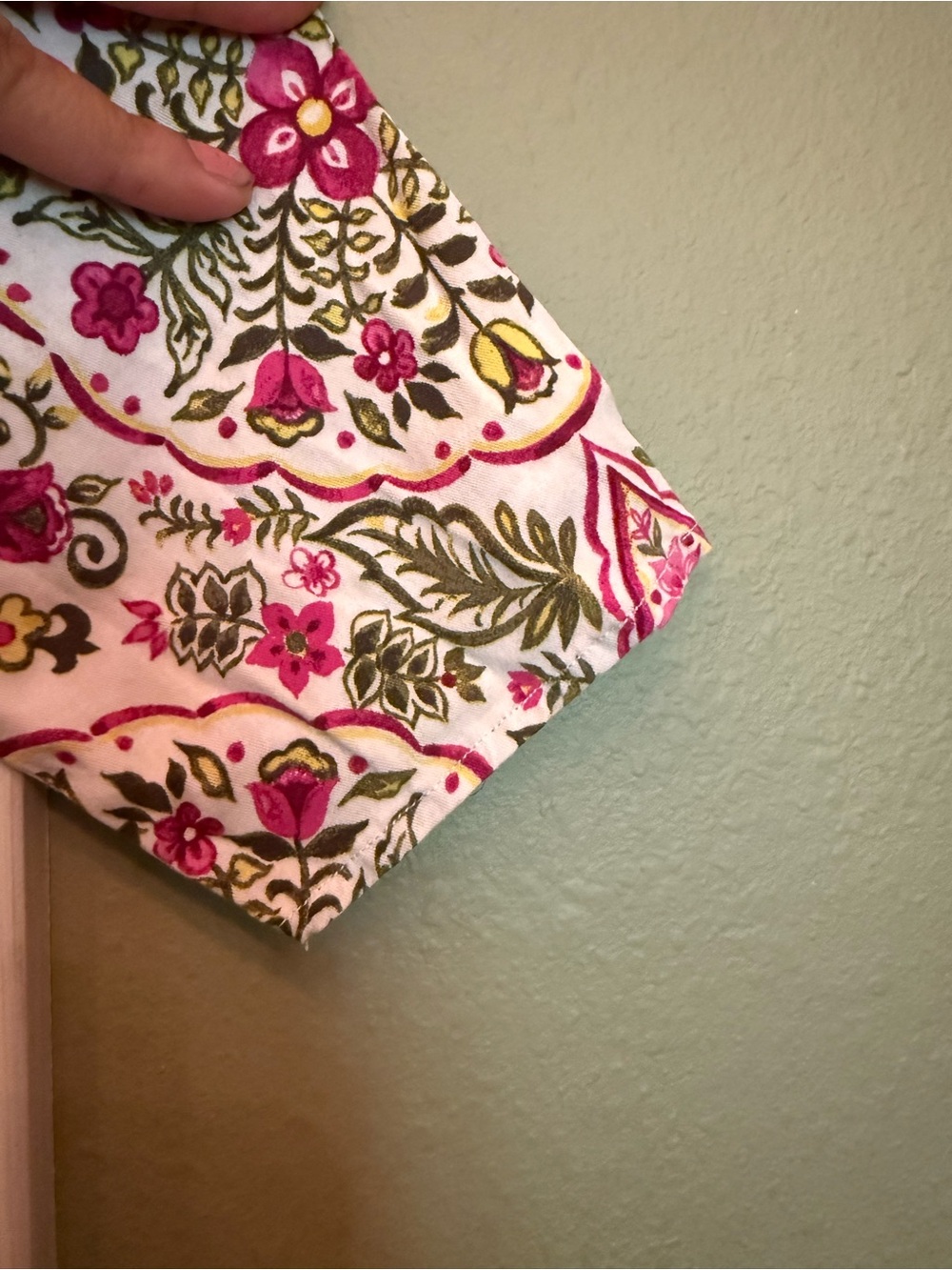 Torrid White Floral Dress with Pink & Green Accents - Picture 4 of 6